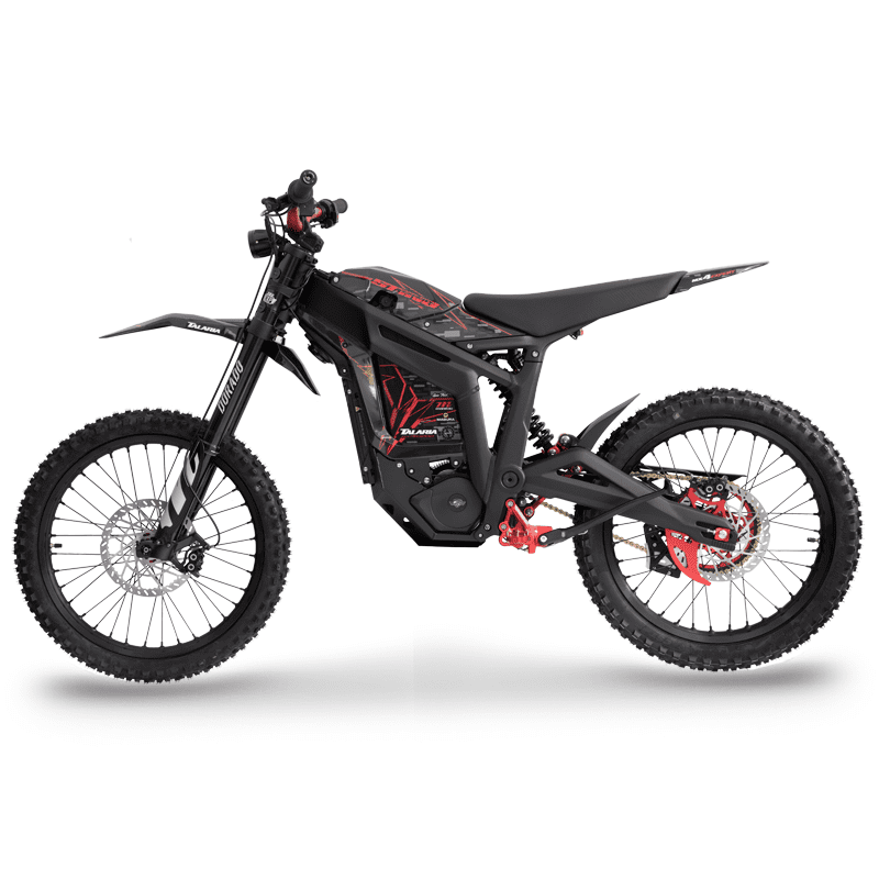 Talaria Sting R MX4 Expert Talaria Sting R MX4 Expert electric dirt bike in action on a challenging European off-road trail.
